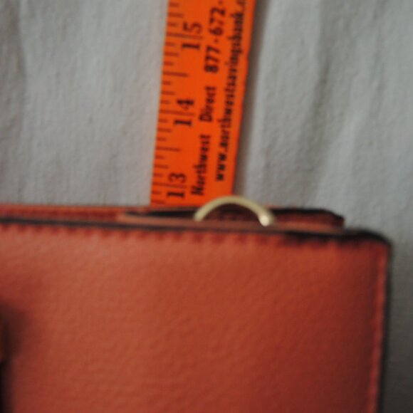 bebe Orange Tote Bag with Short Handles & Crossbody Strap 13" x 13" x 4" New? - Picture 11 of 16